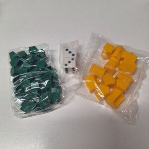 1998 Bass Fishing Monopoly Game Pieces Houses Hotels Greenbay‎ Packers Vintage